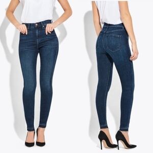 AYR The Riser High Waist Released Frayed Raw Hem Skinny Jeans